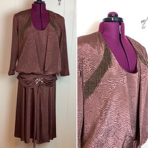 Vtg 80s 90s Rockabilly Grunge MOTB Formal Dress